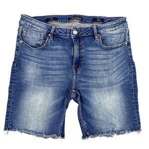 Vigoss Marley Cut Off Stretch Jean Shorts Sz 32 7" inseam